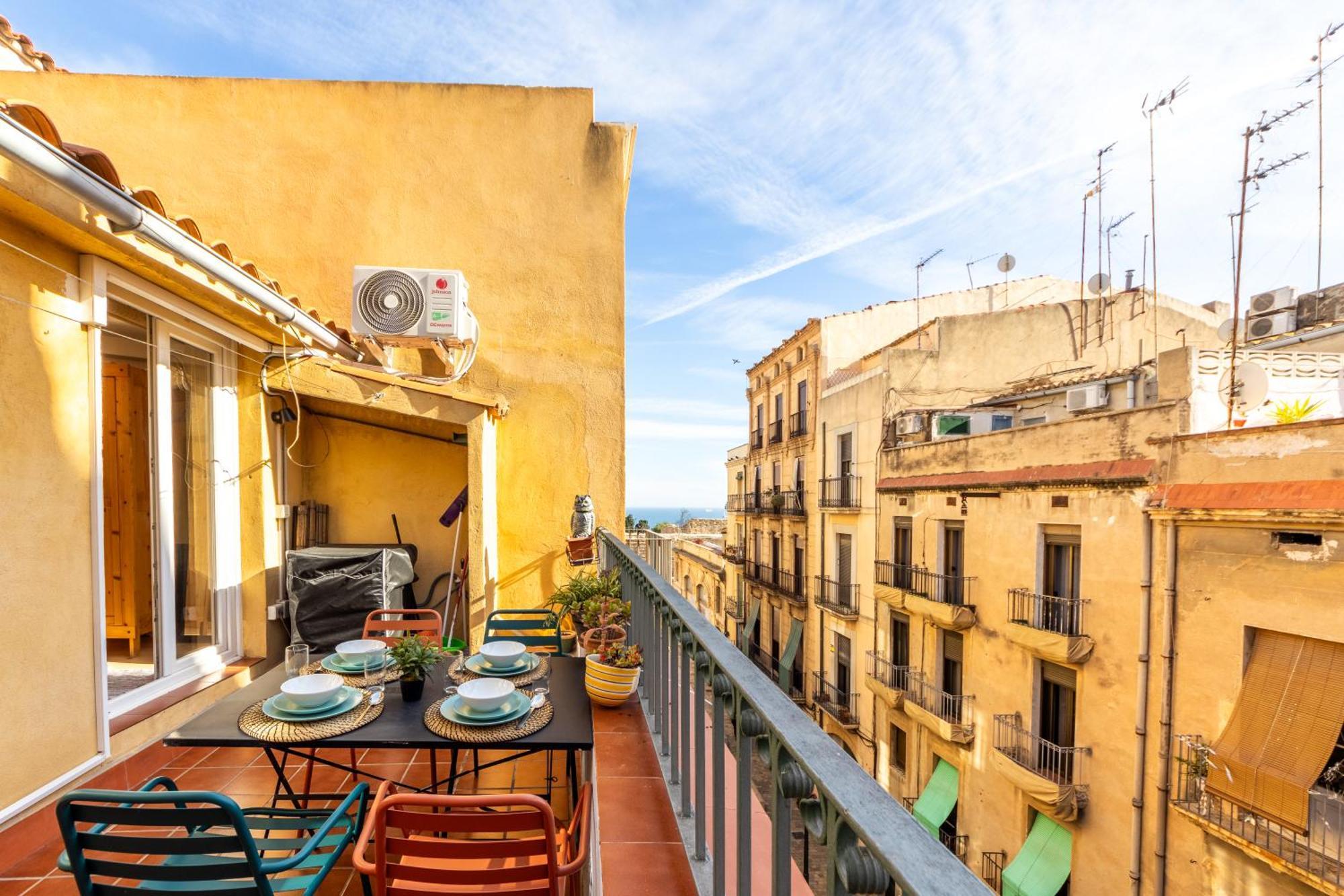 Appartamento Grooovy Duplex Amb Terrassa Tarragona Esterno foto